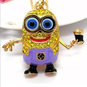 Crystal Purple Minion Inventor Necklace
